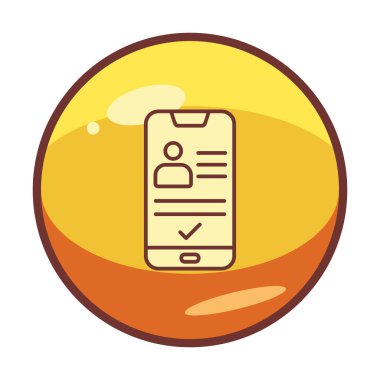 Kimlik vektör illüstrasyonlu akıllı telefon