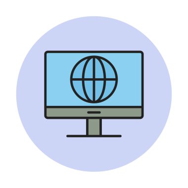 İnternet simgesi vektör illüstrasyonu