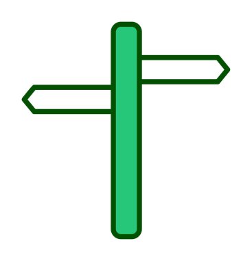 iki yönlü ikon. Vektör illüstrasyonu, düz tasarım