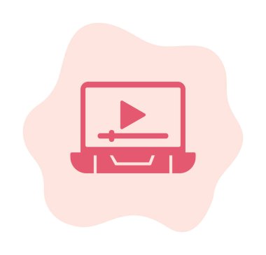 Video Ad simgesi vektör illüstrasyonu