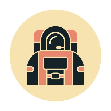 austonaut simgesi, vektör illüstrasyonu basit tasarım