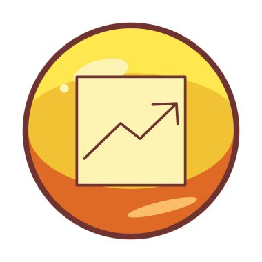 Basit iş ekonomisi grafik simgesi, vektör illüstrasyonu