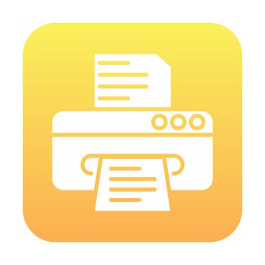 yazıcı simgesi web basit illüstrasyon