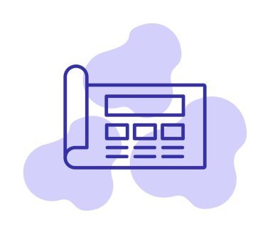 Şablon simgesi, vektör illüstrasyonu basit tasarım