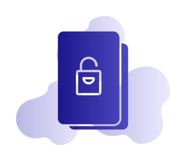 kilit simgesi, vektör illüstrasyon tasarımı