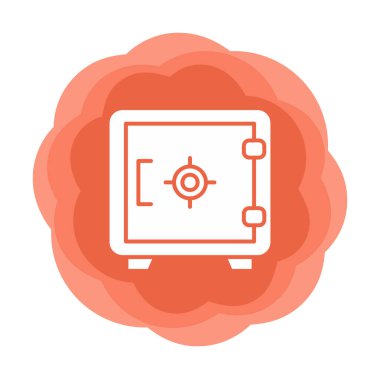 Güvenli simge, loker işareti, vektör illüstrasyonu