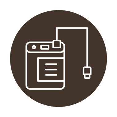 harici sabit disk simgesi, vektör illüstrasyonu basit tasarım