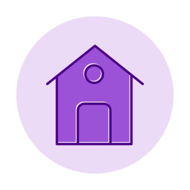 Eve. Web simgesi basit illüstrasyon