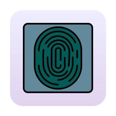 Parmak izi web simgesi vektör illüstrasyonu