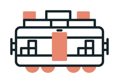 Tren kargosunun vektör çizimi