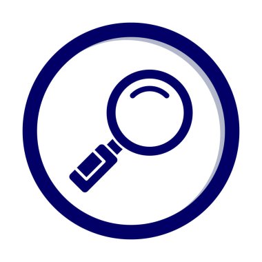 Büyüteç simgesi düz stil. Loupe renk simgesini ara. Vektör illüstrasyonu 