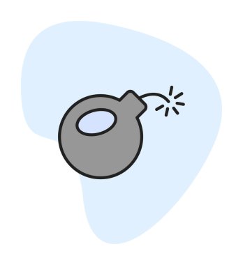 Bomba yassı ikon. vektör renk çizimi