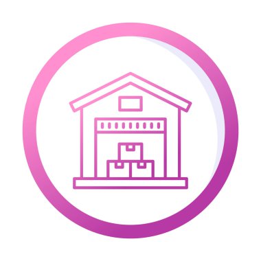 Web için depo vektör simgesinin basit illüstrasyonu