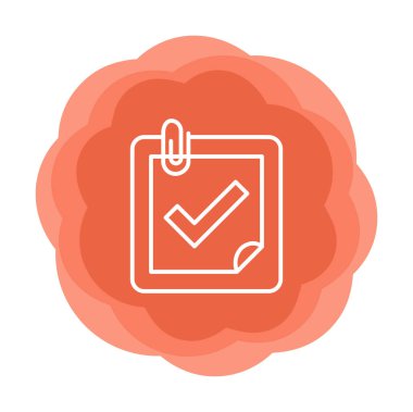 Planlayıcı Tamamlanmış simge vektör çizimi