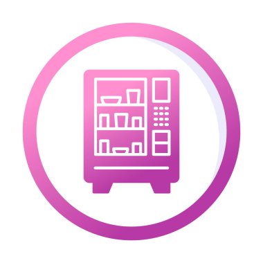 Otomat Web simgesi, vektör illüstrasyonu 