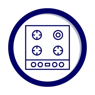 Hob vektör simgesi, basit biçim 