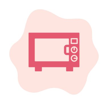 mikrodalga simgesi, vektör illüstrasyonu basit tasarım