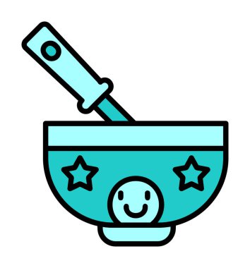 Bebek maması simgesinin vektör illüstrasyonu