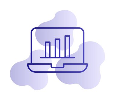 Stocks Analitik Modern Simgesinin vektör çizimi                   
