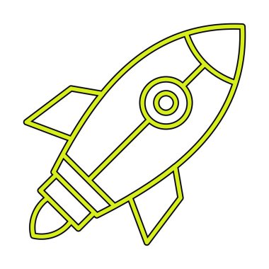 Roketin vektör çizimi. Başlangıç konsepti