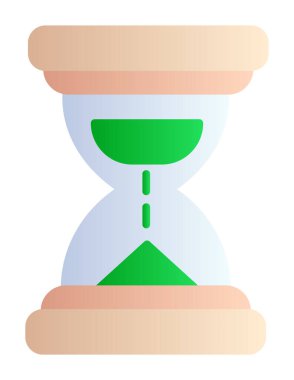 Kum saati simgesi, kum saati, vektör çizimi