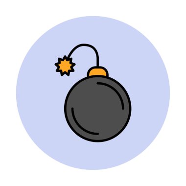 Bomba yassı ikon. vektör renk çizimi