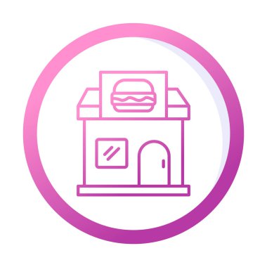  Gıda dükkanı web simgesi, vektör illüstrasyonu