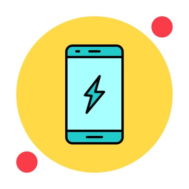 Mobil simge vektör illüstrasyonunu şarj et