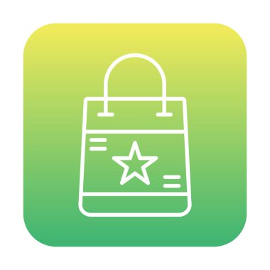 Alışveriş poşeti simgesi, vektör illüstrasyonu basit tasarım