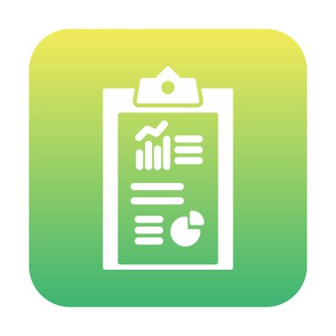 iş raporu simgesi, vektör illüstrasyonu basit tasarım