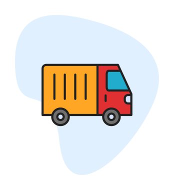 Van düz vektör simgesi