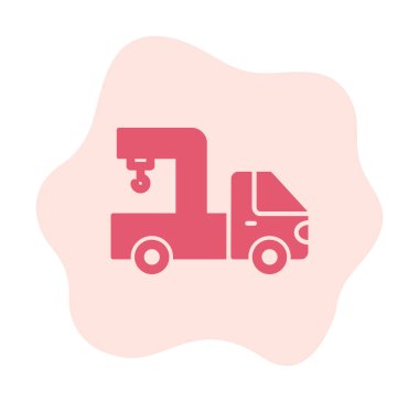 Turna Kamyonu Simgesi, Renkli Vektör İllüstrasyonu