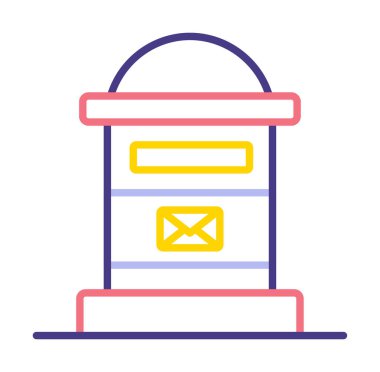 posta kutusu simgesi, vektör illüstrasyonu basit tasarım