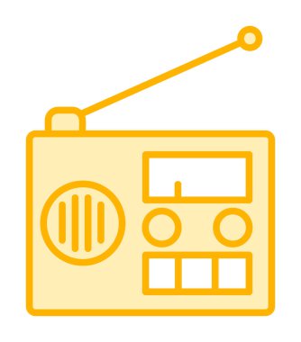  radyo simgesi vektör illüstrasyonu