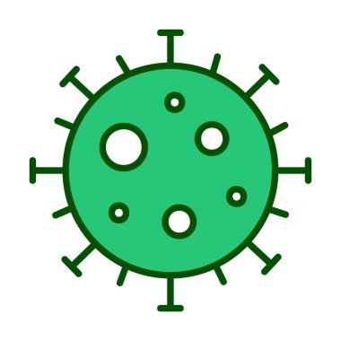 Basit korona virüsü pandemik simgesi