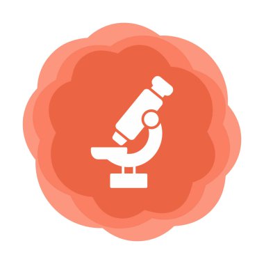 Mikroskop. Web simgesi basit illüstrasyon               