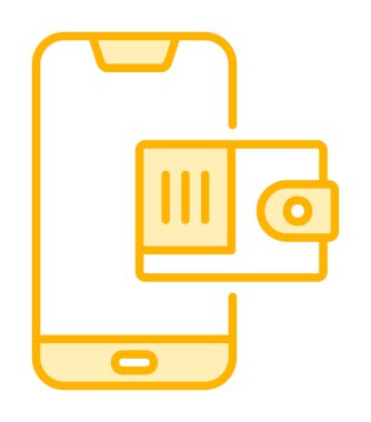 m-cüzdan vektör çizim tasarım ile Smartphone aygıtı