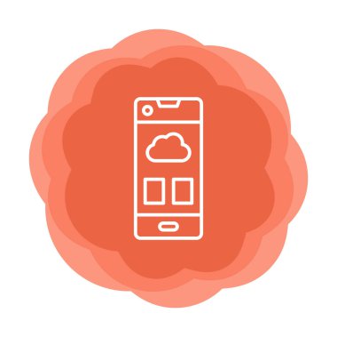 Akıllı telefon simgesi. özet vektör illüstrasyonu 