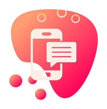 Basit sohbet simgesi, konuşma balonu, vektör illüstrasyonu