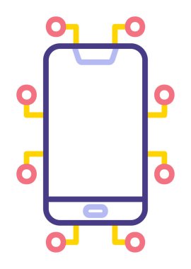 Akıllı telefon simgesi. özet vektör illüstrasyonu 