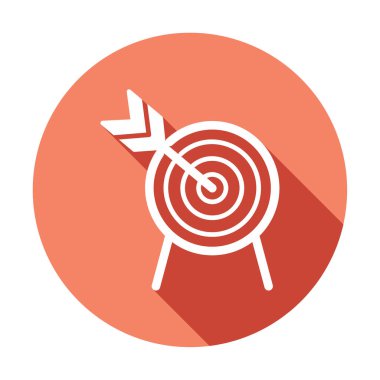 Basit hedef simgesi, hedef, vektör illüstrasyonu