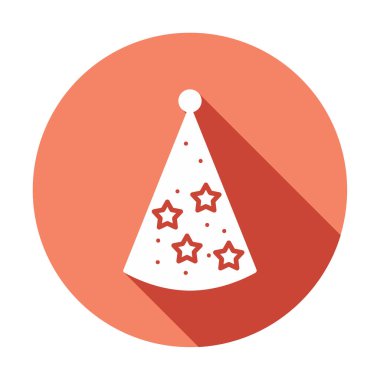 Basit Parti Şapkası simgesi, vektör illüstrasyonu