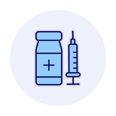 Basit Aşı Simgesi, vektör illüstrasyonu