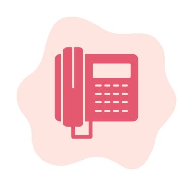 Basit Telefon Simgesi, vektör illüstrasyonu