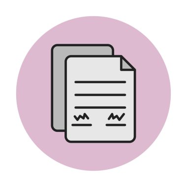 belge web simgesi vektör illüstrasyonu 