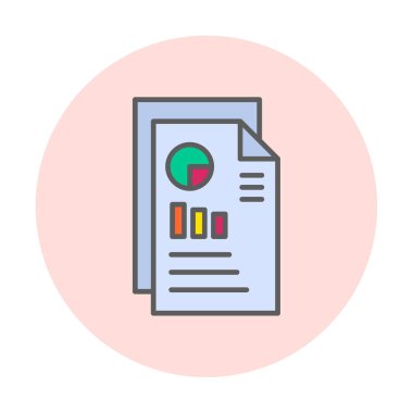 iş raporu simgesi, vektör illüstrasyonu basit tasarım