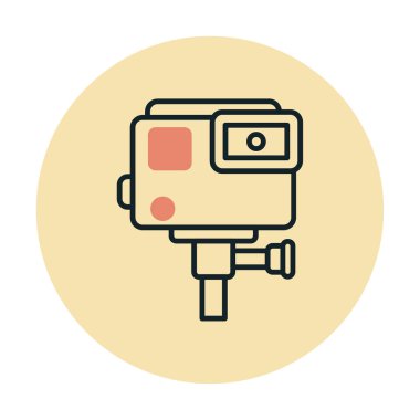 Eylem kamerası vektör illüstrasyonuName