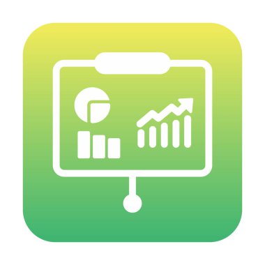 Beyaz arkaplan üzerinde sunum vektörü illüstrasyonunu çalıştır