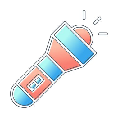 Seyahat fenerinin düz simgesi. Renkli vektör çizimi