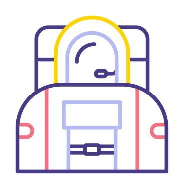 Uzay astronot düz simgesi